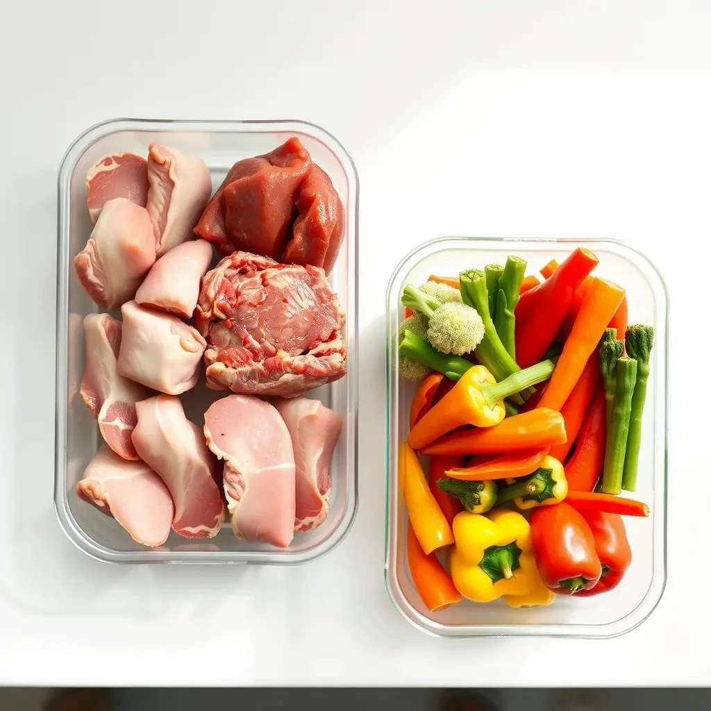 Почему нельзя хранить сырое мясо и овощи в одном контейнере